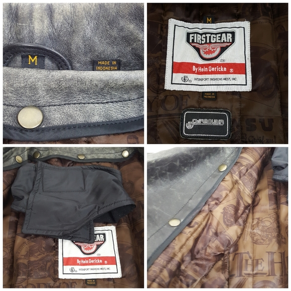 Hein Gericke First Gear Motorcycle Leather Jacket - Picture 6 of 8